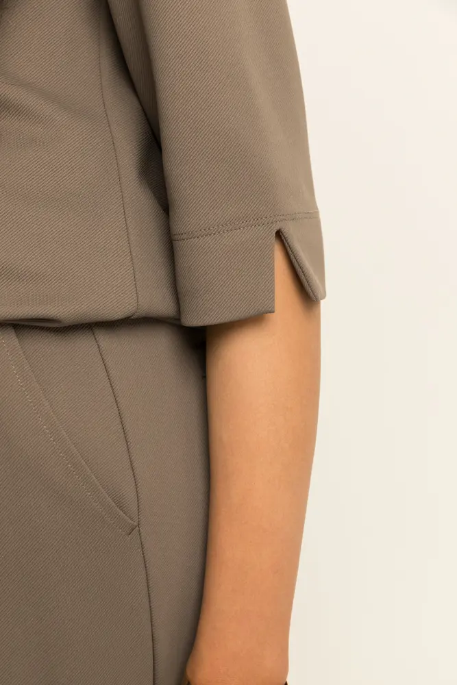 Jersey top met driekwart mouwen