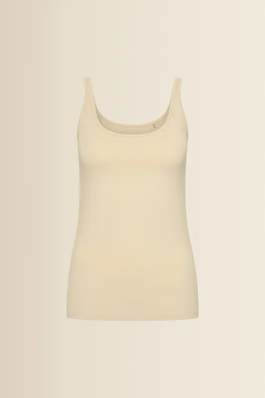Jersey singlet met ronde hals