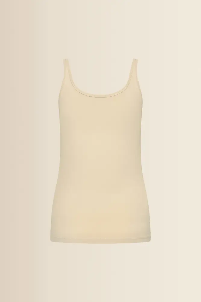 Jersey singlet met ronde hals