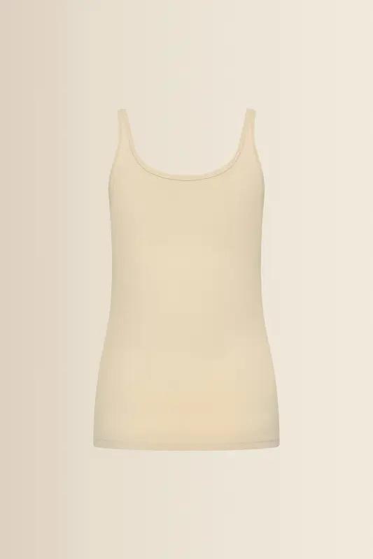 Jersey singlet met ronde hals