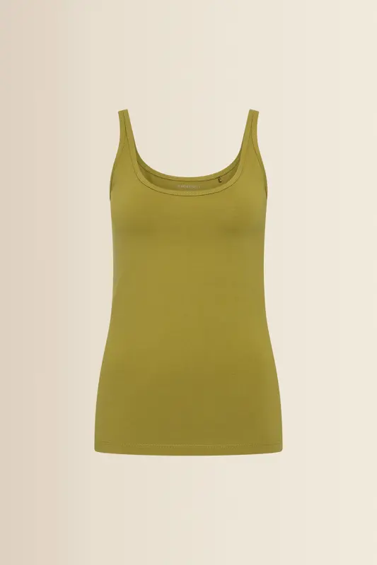 Jersey singlet met ronde hals