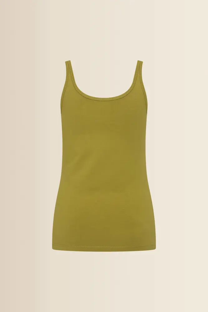 Jersey singlet met ronde hals