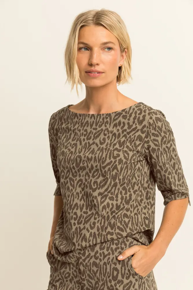 Jersey top met dessin