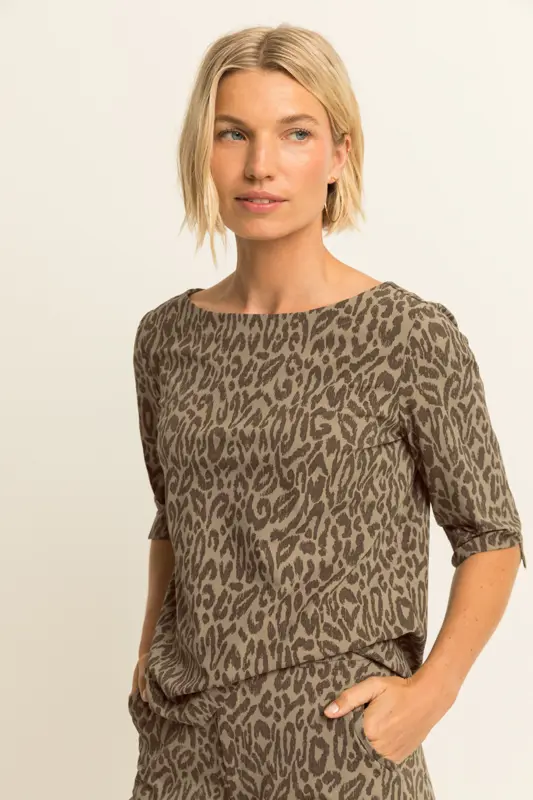Jersey top met dessin