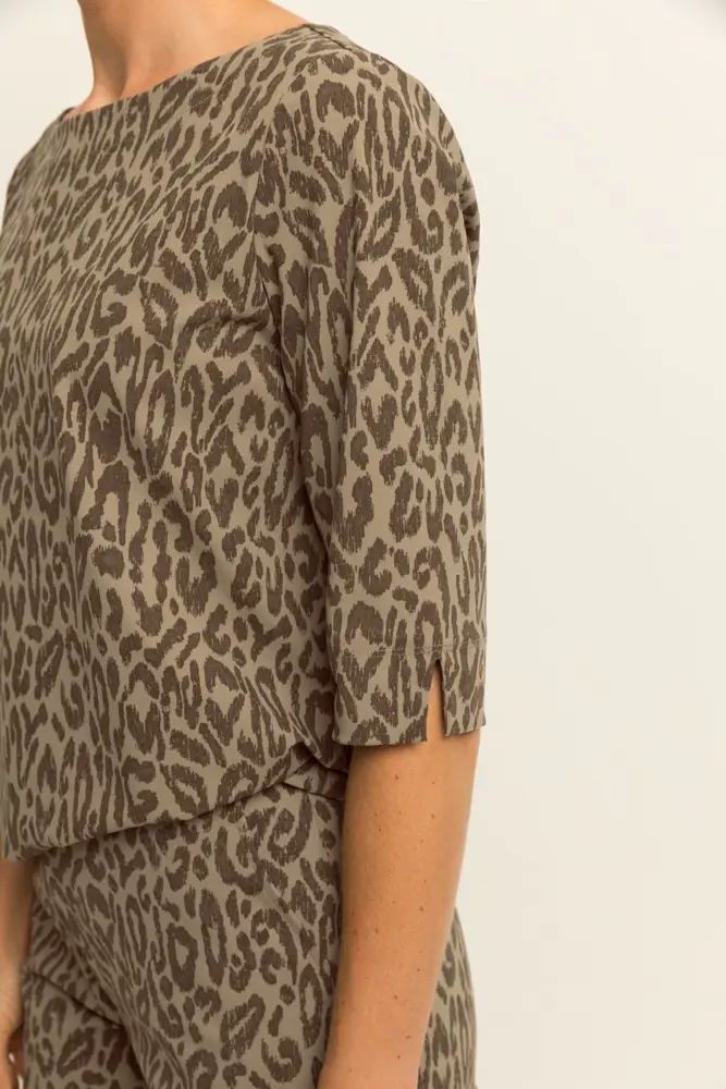 Jersey top met dessin
