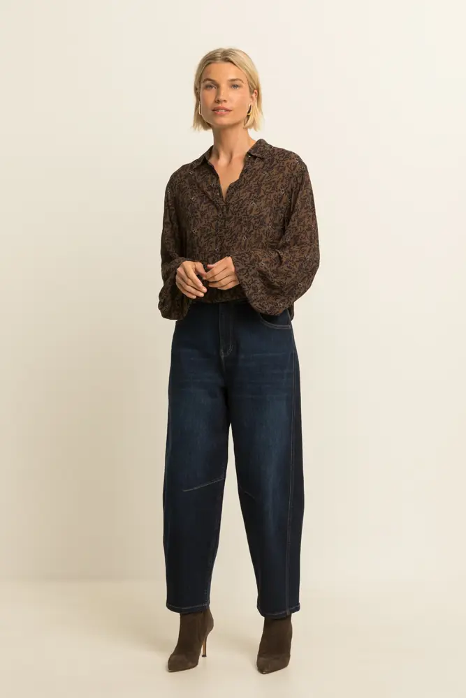 Blouse met botanische print
