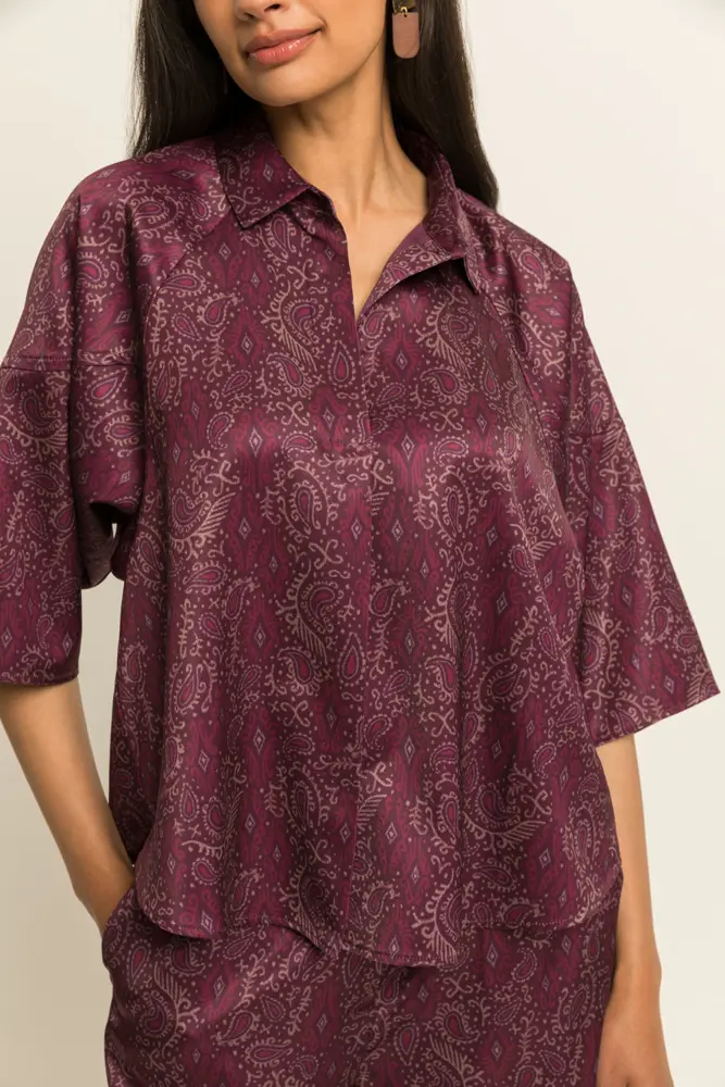 Blouse met paisleydessin