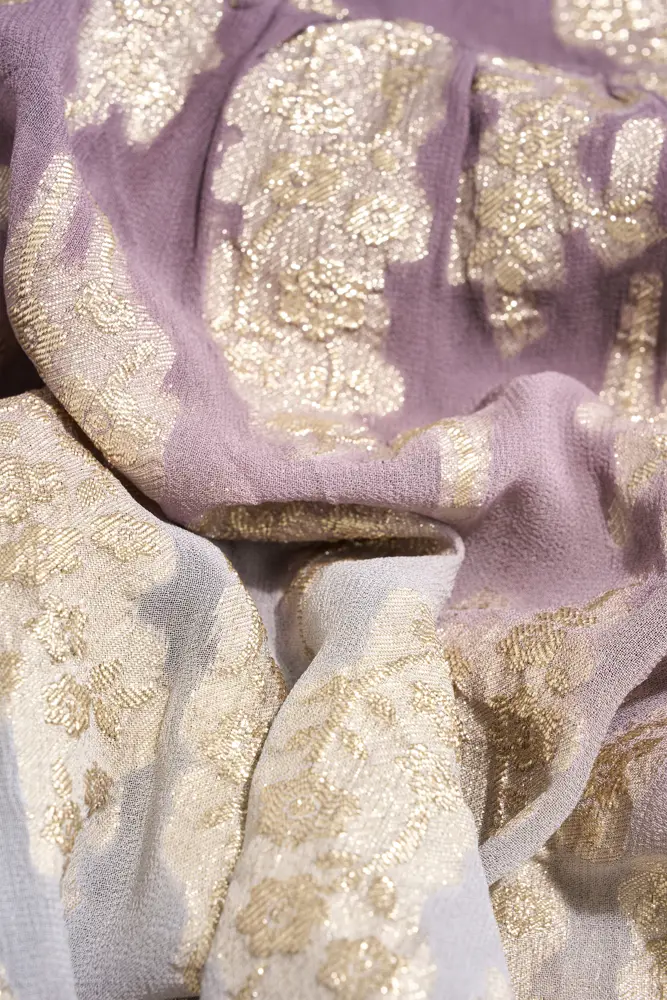 Blouse met metallic print