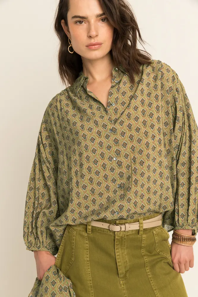 Blouse met grafisch dessin