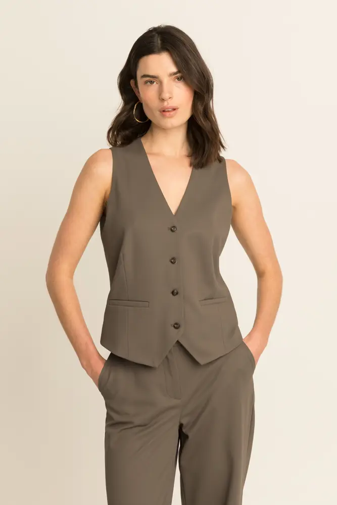 Getailleerd gilet met V-hals