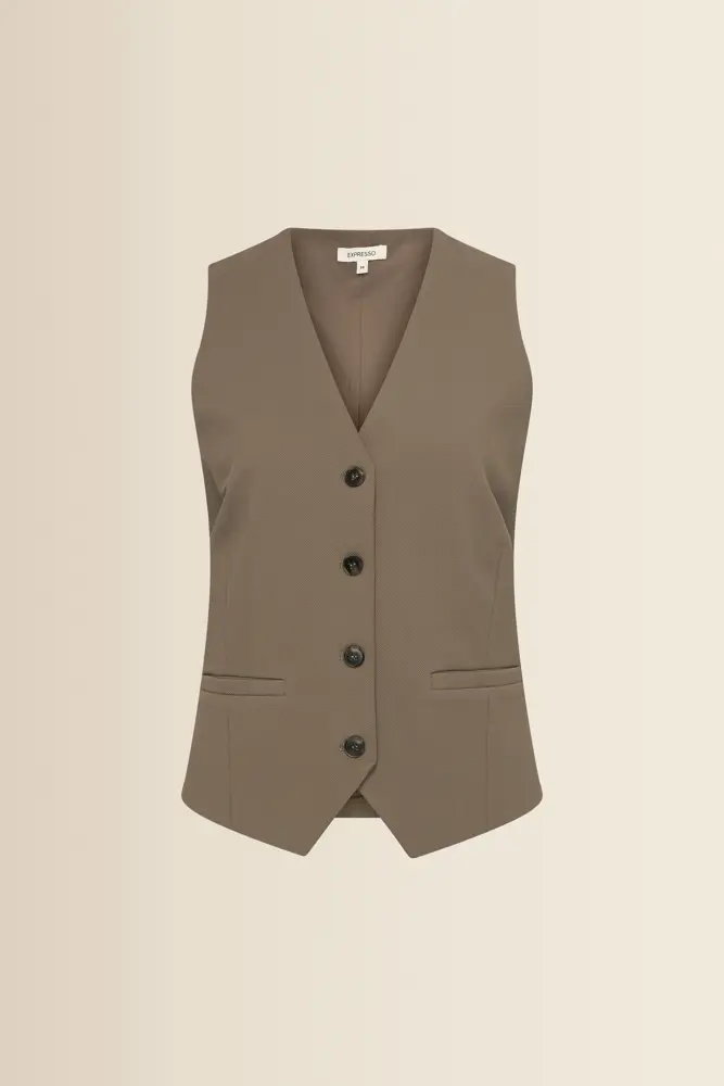 Getailleerd gilet met V-hals
