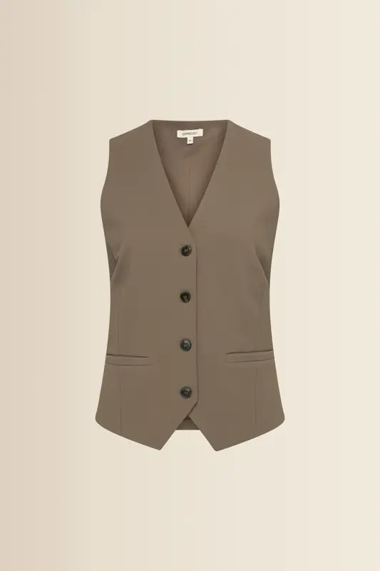 Getailleerd gilet met V-hals