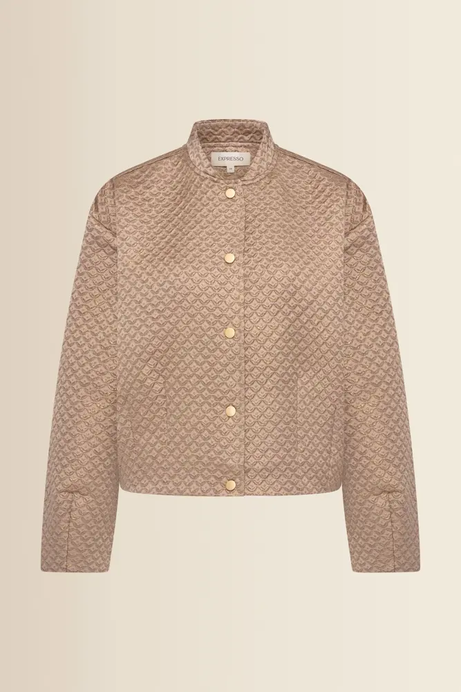 Jacquard jasje met glansdetail