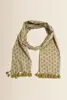 Shawl met dessin en kwastjes