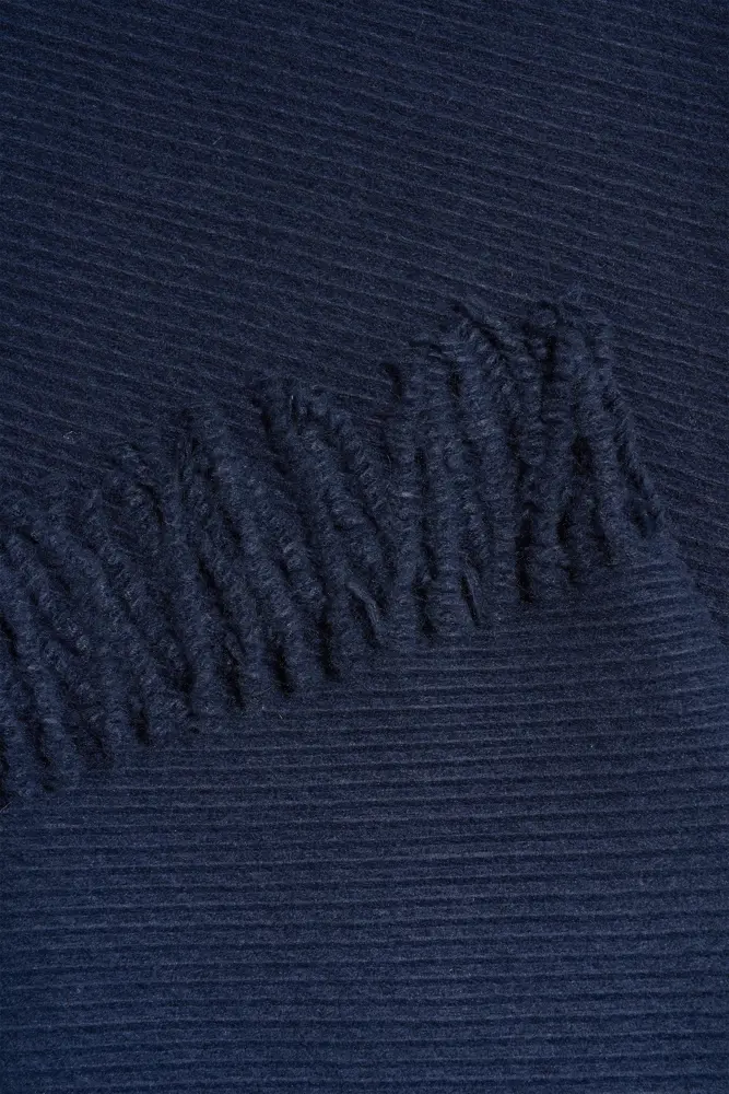 Shawl met ribstructuur