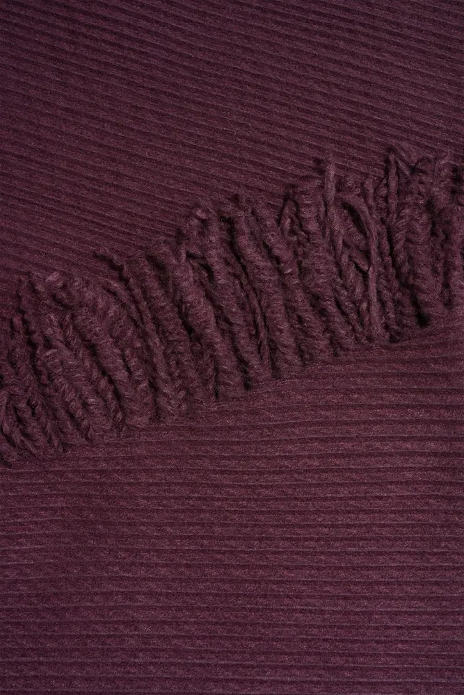 Shawl met ribstructuur