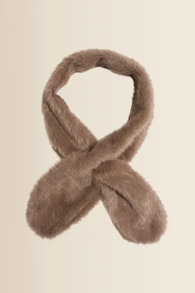 Faux fur shawl