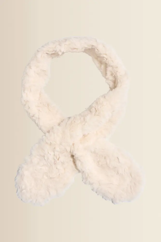 Shawl met faux-fur