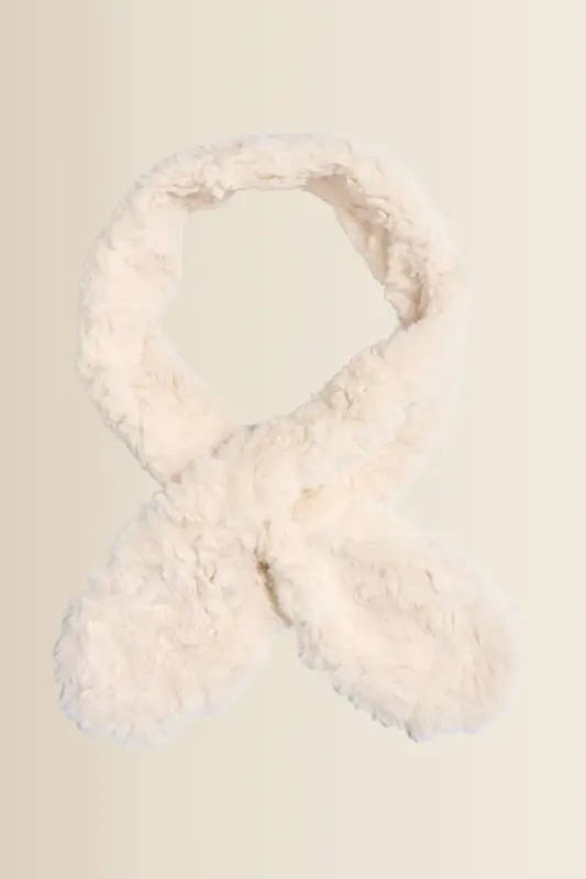 Shawl met faux-fur