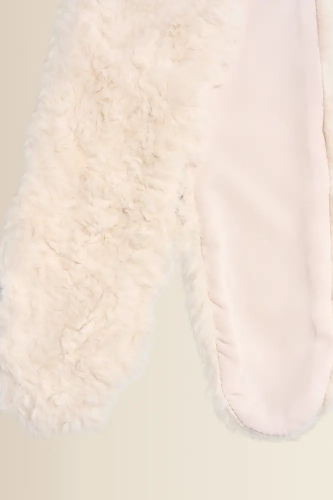 Shawl met faux-fur