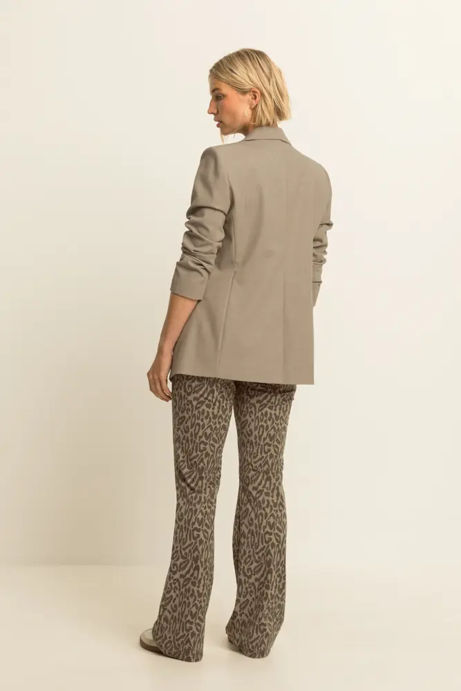 Jersey broek met uitlopende pijpen