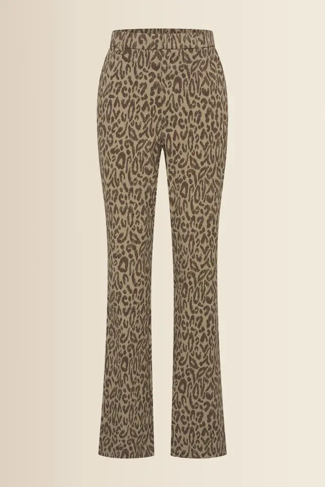 Jersey broek met uitlopende pijpen