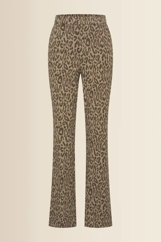 Jersey broek met uitlopende pijpen