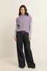 Denim pantalon met wijde pijpen