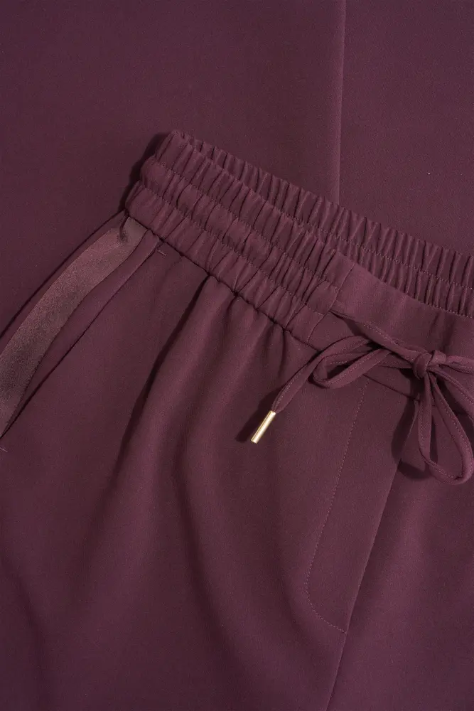 Wide leg pantalon met koord