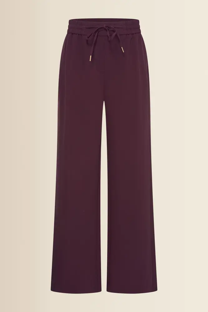 Wide leg pantalon met koord