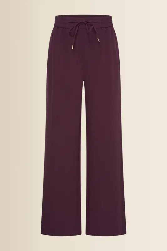 Wide leg pantalon met koord