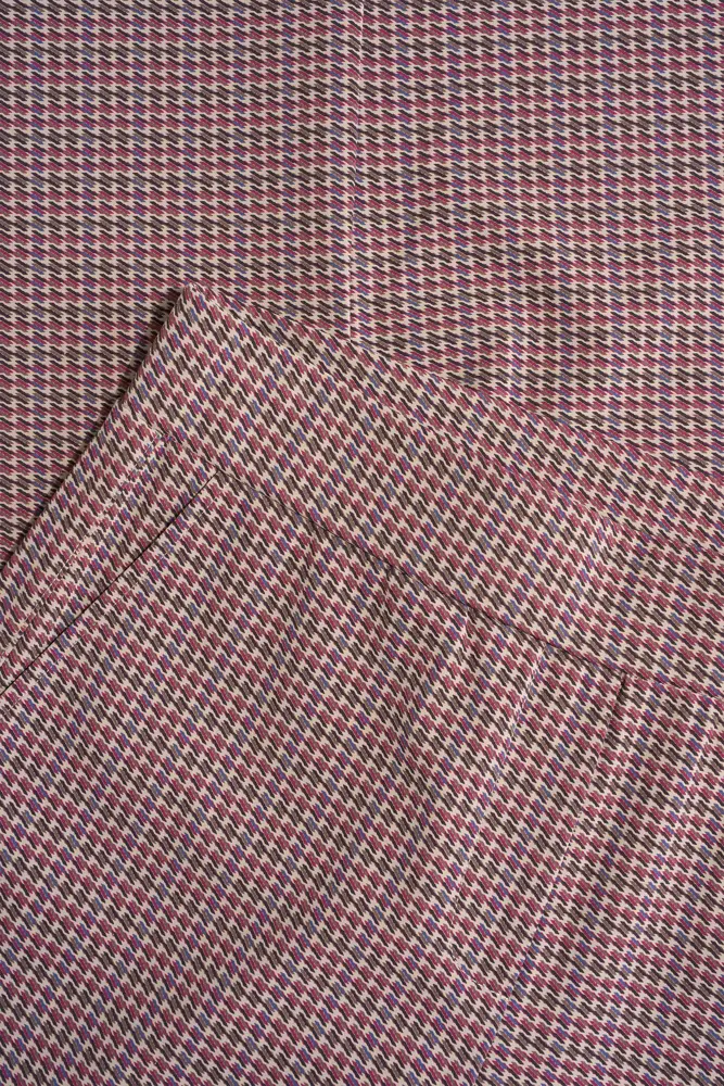 Geruite pantalon met flared pijp