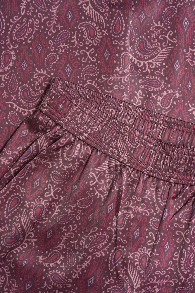 Wide leg broek met paisleydessin