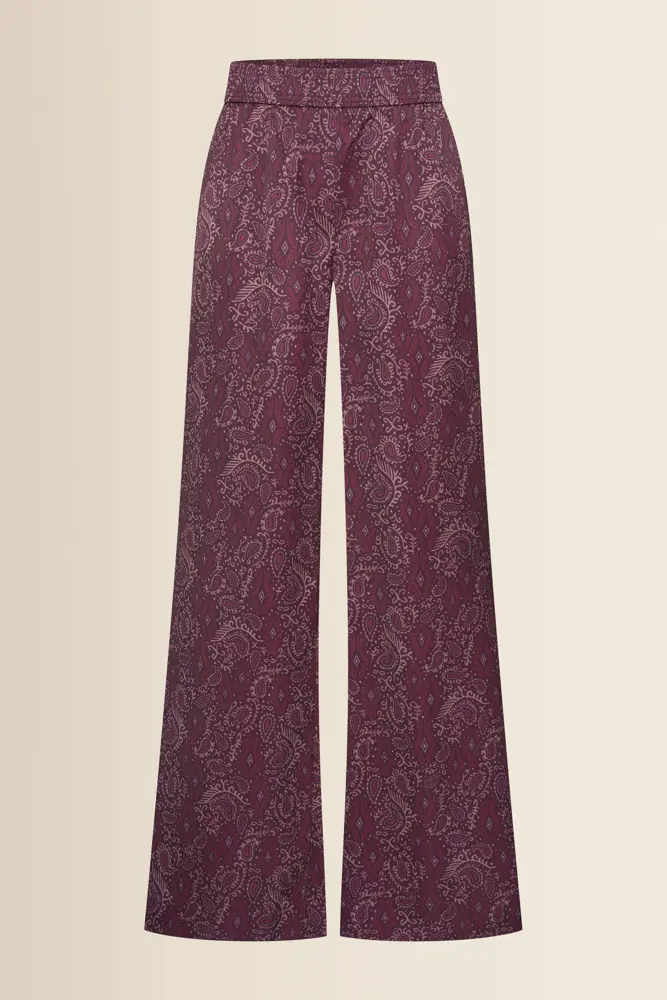 Wide leg broek met paisleydessin