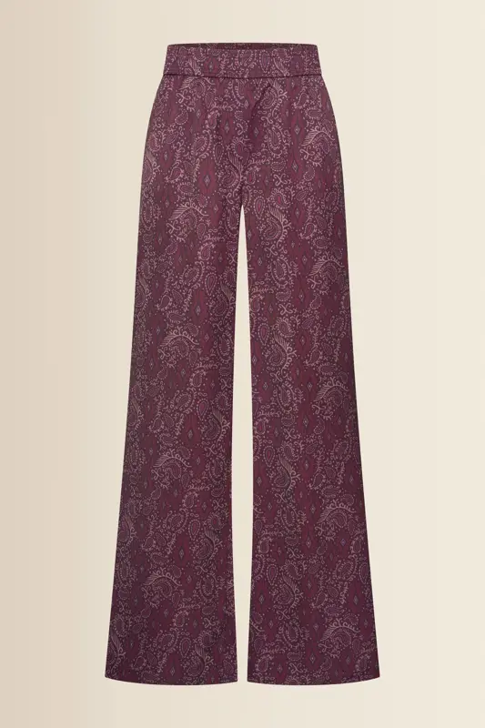 Wide leg broek met paisleydessin