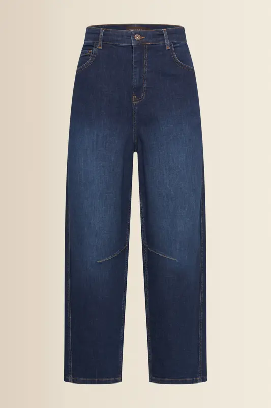 Donkerblauwe jeans met deelnaden