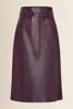 Leerlook rok met overslag