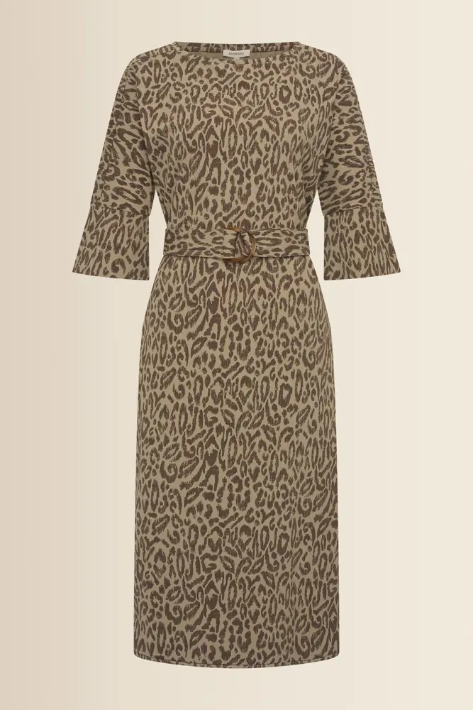 Jersey jurk met ceintuur