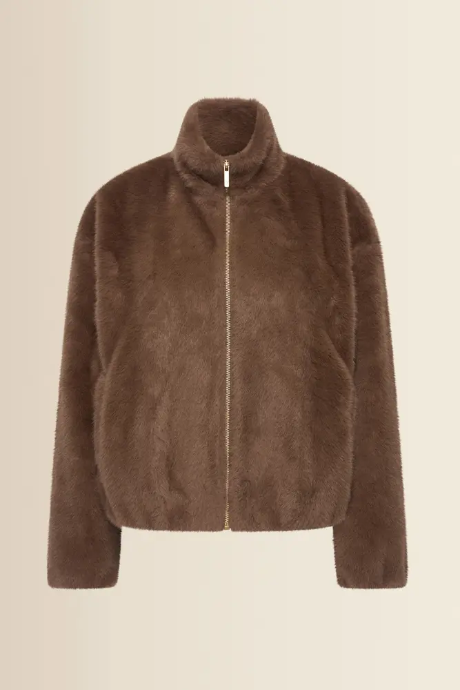 Kort faux fur jack