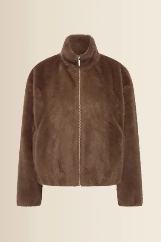 Kort faux fur jack