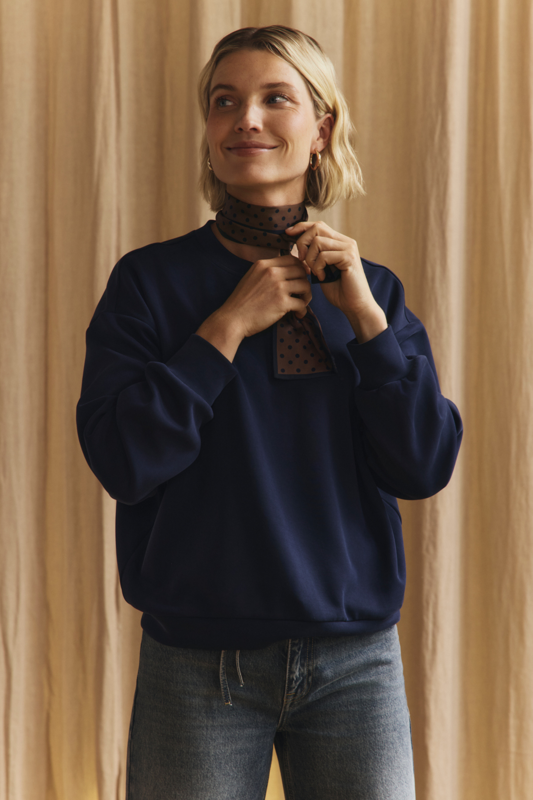 Relaxed sweater met ronde hals