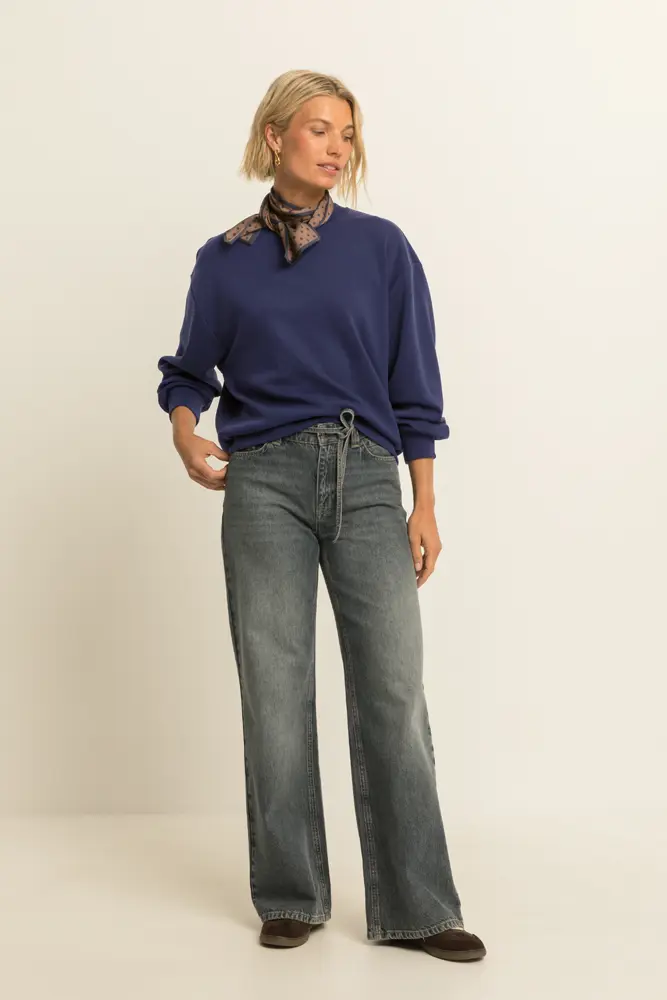 Relaxed sweater met ronde hals