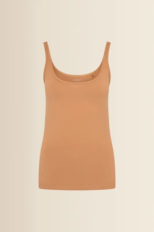 Jersey singlet met ronde hals