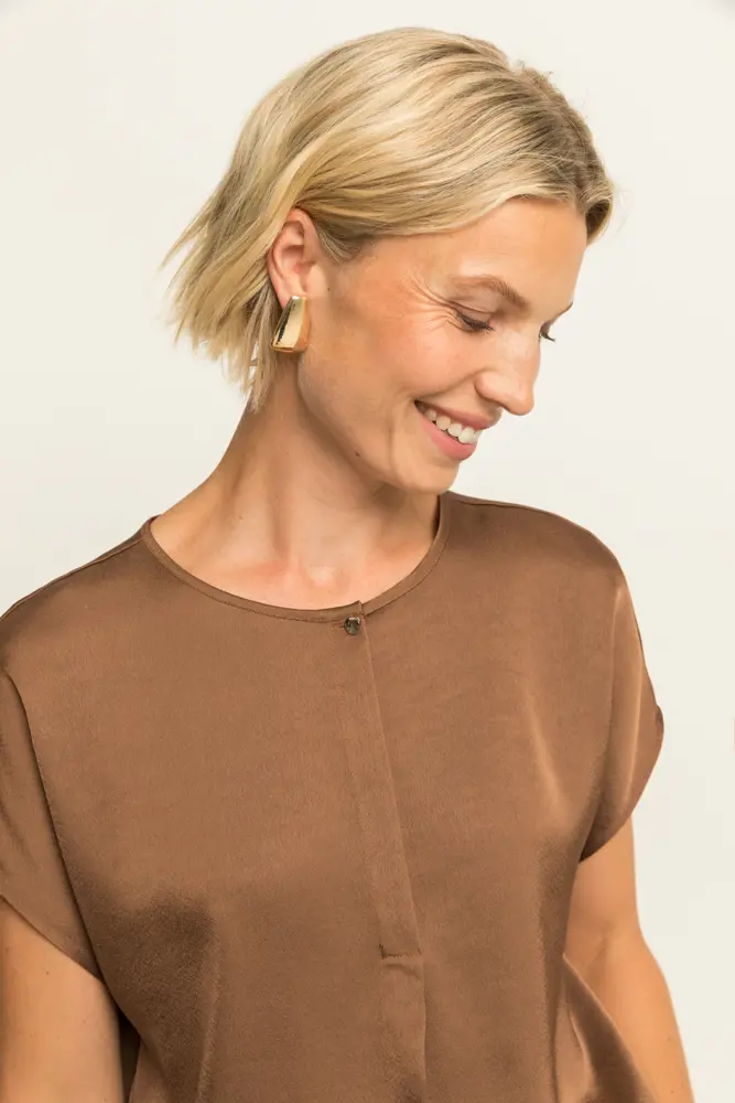 Blouse met korte mouwen