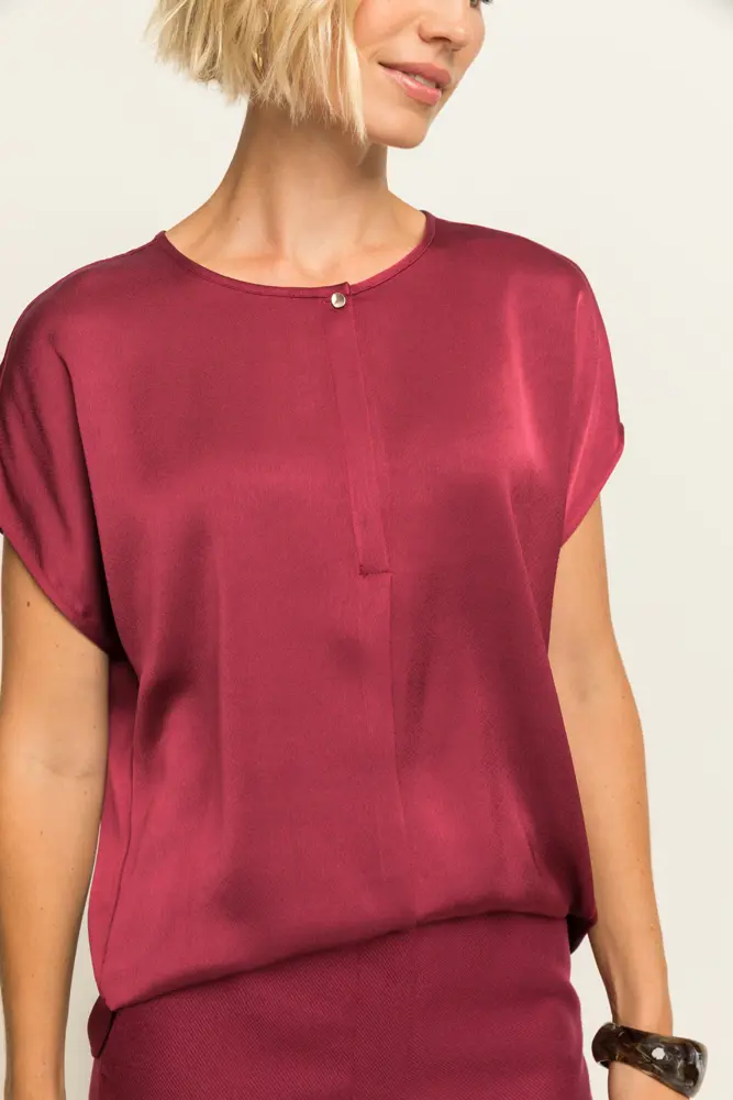 Blouse met korte mouwen