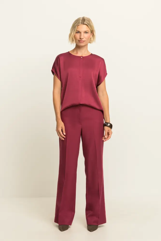 Blouse met korte mouwen