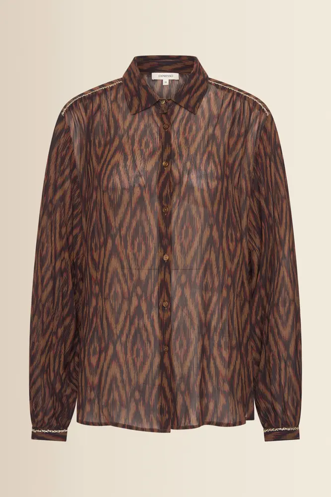 Blouse met abstracte print