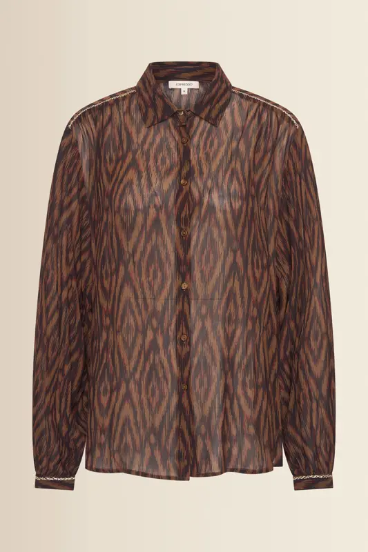 Blouse met abstracte print