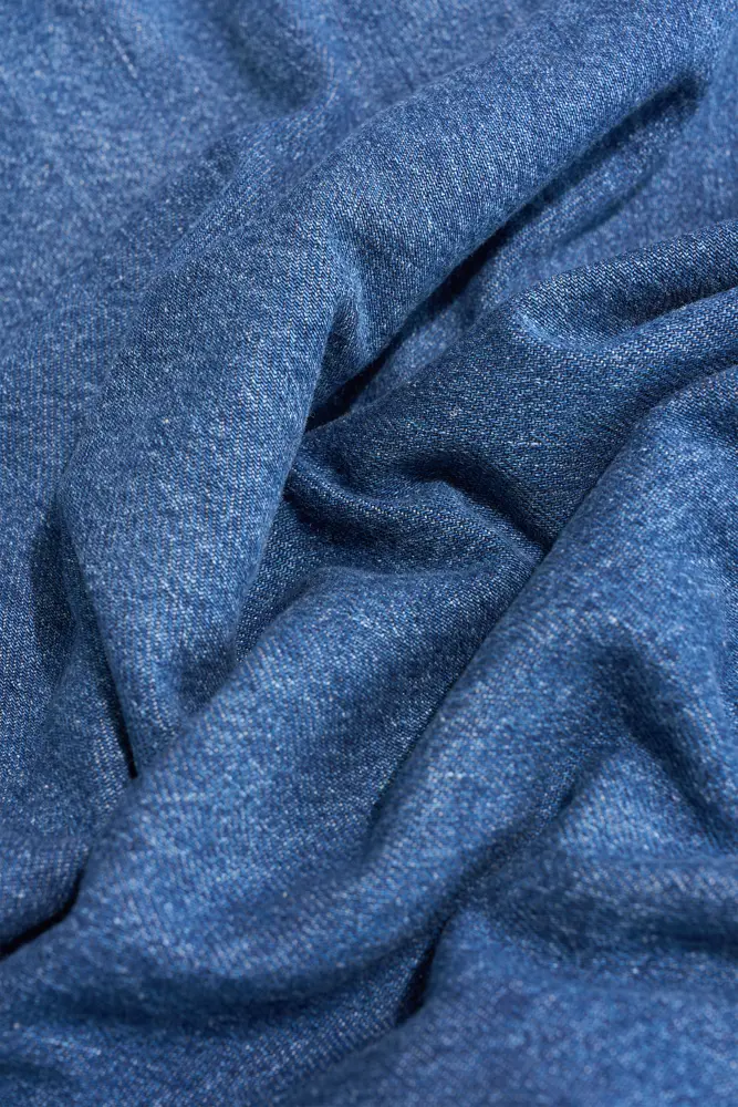 Denim blouse met strikdetail