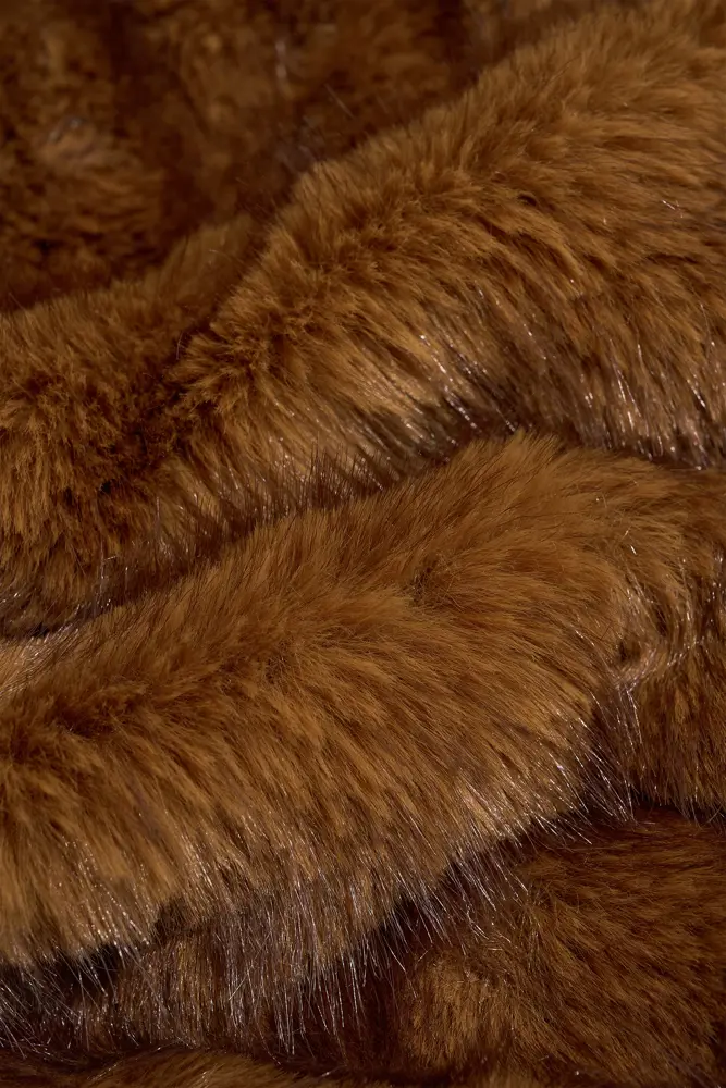 Faux fur gilet met opstaande kraag